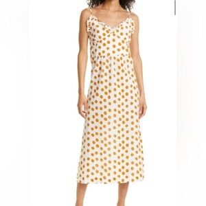 Baum Und Pferdgarten Women Polka Dot Adianna Sun Dress White Brown Size 34/small